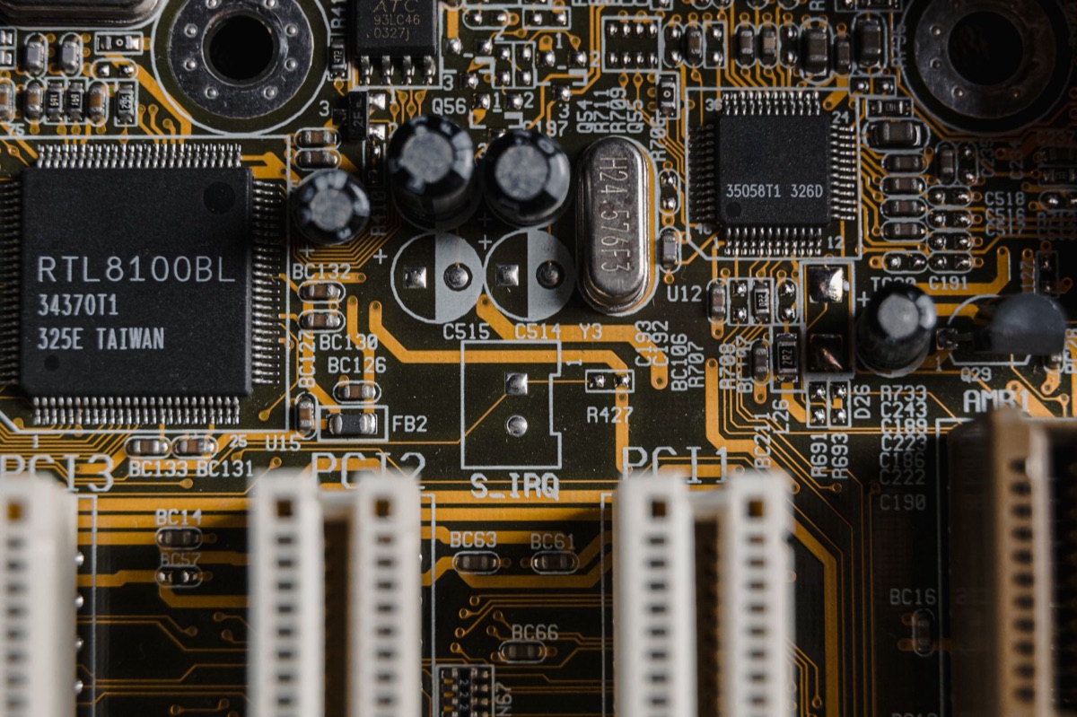 Close-up of advanced technology components representing India's tech industry trends
