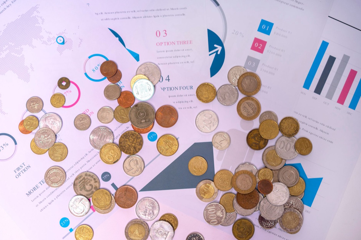 Représentation de l'économie et des devises indiennes