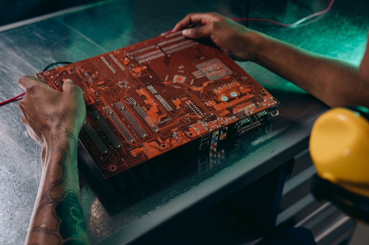 Semiconductor manufacturing equipment in factory