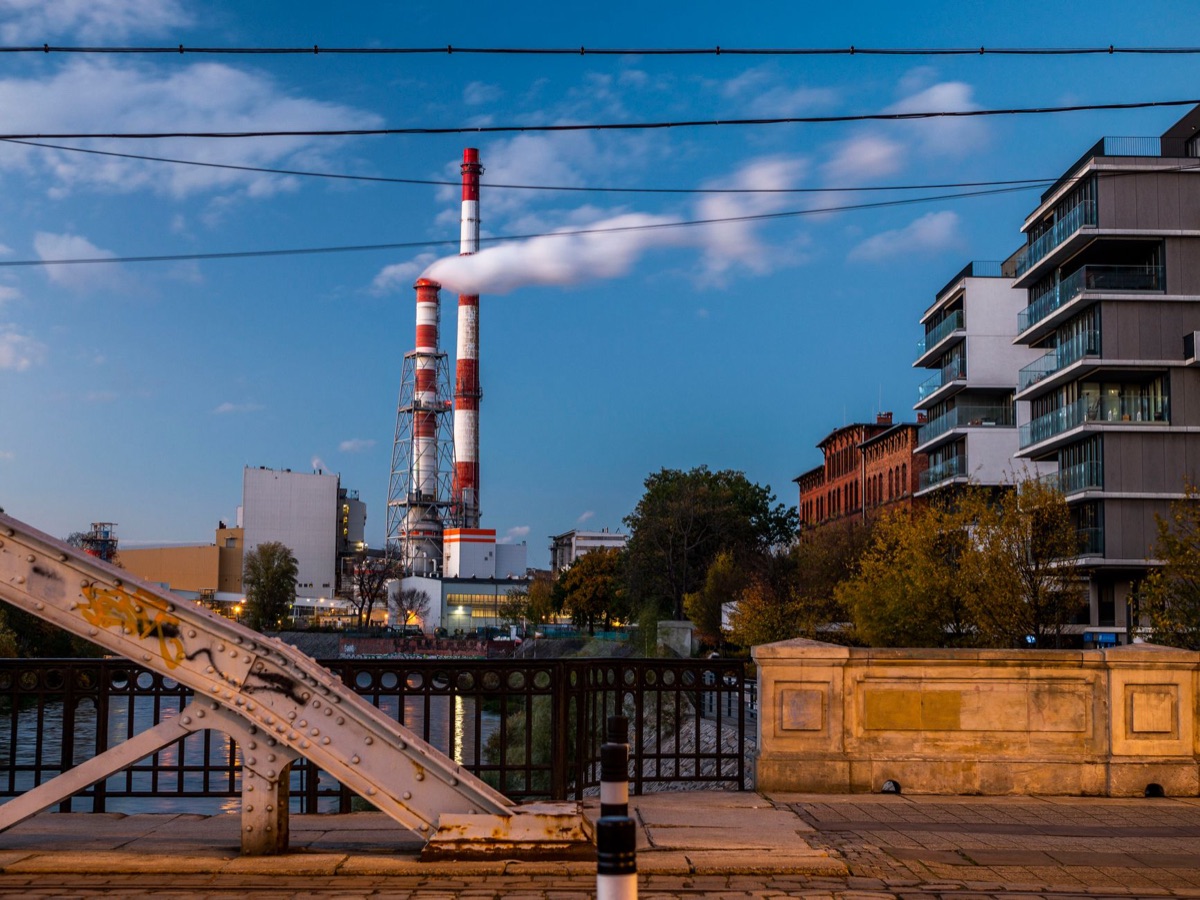 Chimney of an industrial plant