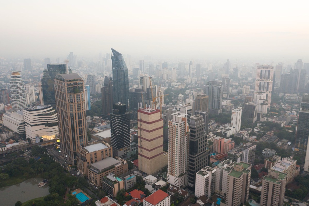Smog-covered city